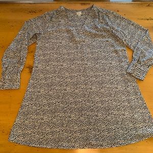 Black and white animal print dress